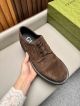 Gucci Man Dark Brown Calfskin Business Leather Shoes 042880 (7)_th.jpg